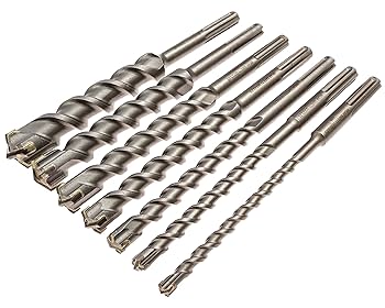 baserange diph top brik サイズXS 7 Piece CARBIDE TIPPED BIT Masonry Drill Bit Set SDS Max